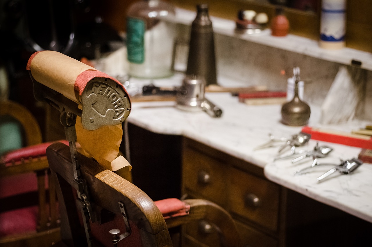 barber, shop, chair