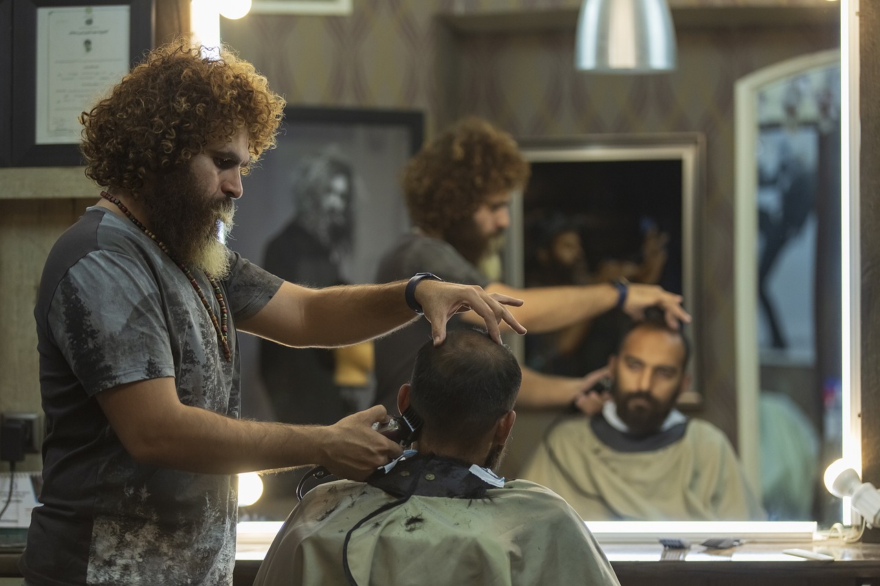 barber, barber shop, men